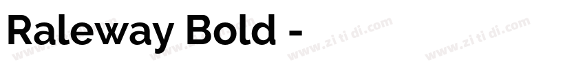 Raleway Bold 粗体字体转换